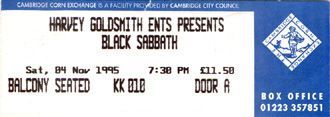 Black Sabbath Cambridge 1995