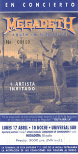 Megadeth Madrid 1995