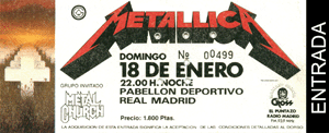 Metallica Madrid 1987
