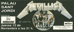 Metallica Barcelona 1992
