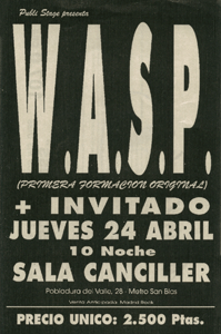 Wasp Madrid 1997