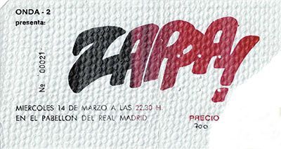 Frank Zappa Madrid 1979