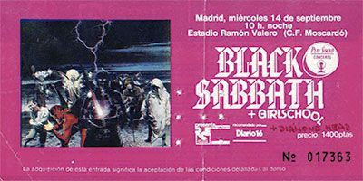 Black Sabbath Madrid 1983