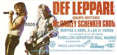 Def Leppard Madrid 1988