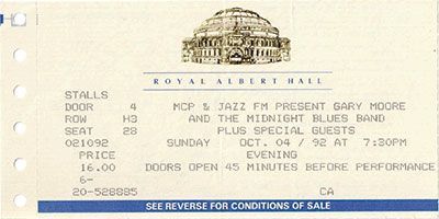 Gary Moore London 1992