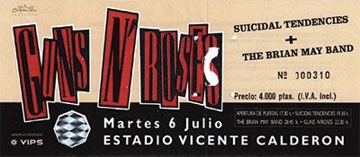 Guns N' Roses Madrid 1993