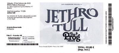 Jethro Tull Madrid 2020