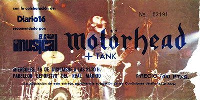 Motörhead Madrid 1981