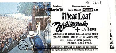 Whitesnake Madrid 1983