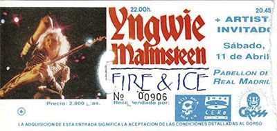 Yngwie Malmsteen Madrid 1992