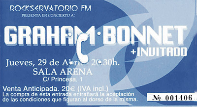 Graham Bonnet Madrid 2004