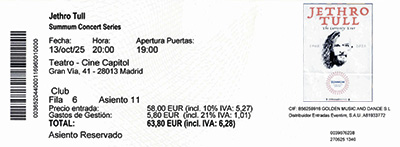 Jethro Tull Madrid 2025